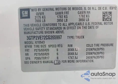 2012 Chevrolet Silverado 1500 Lt from USA, damaged, VIN 1GCPKSE76CF110448